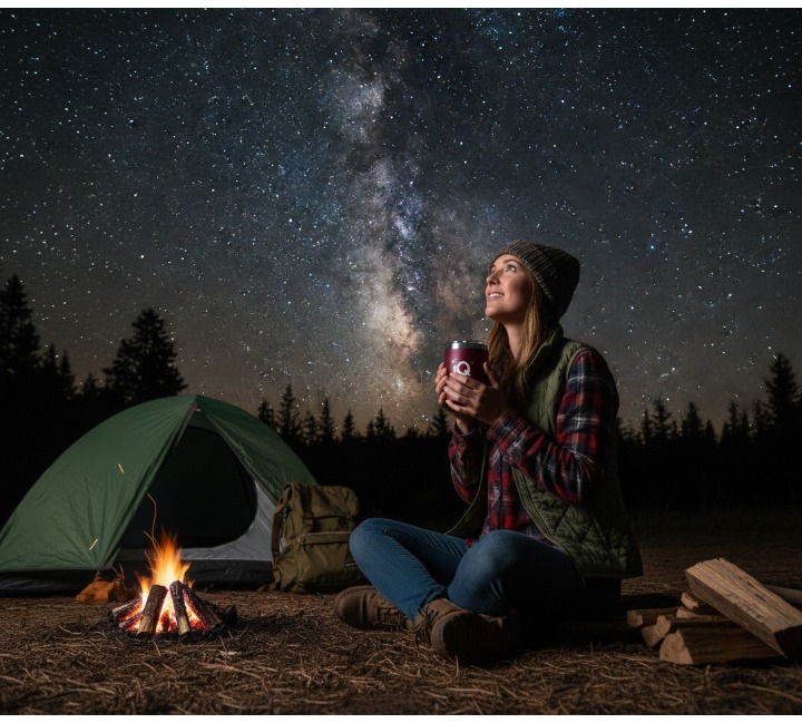 Branded towel held by a woman at a relay race generated by AIM iQ